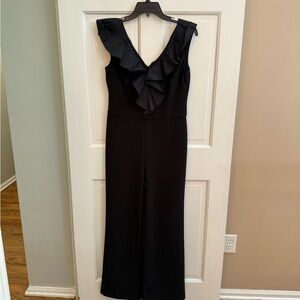 Lauren by Ralph Lauren Elegant Black Ruffled Jumpsuit size 6